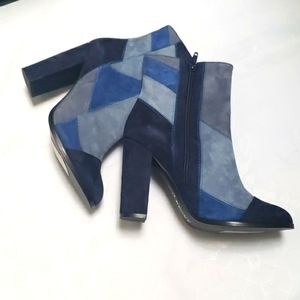 Leahter upper & lining suede ankle shoes made in Spain Size 39 eu / 8 us